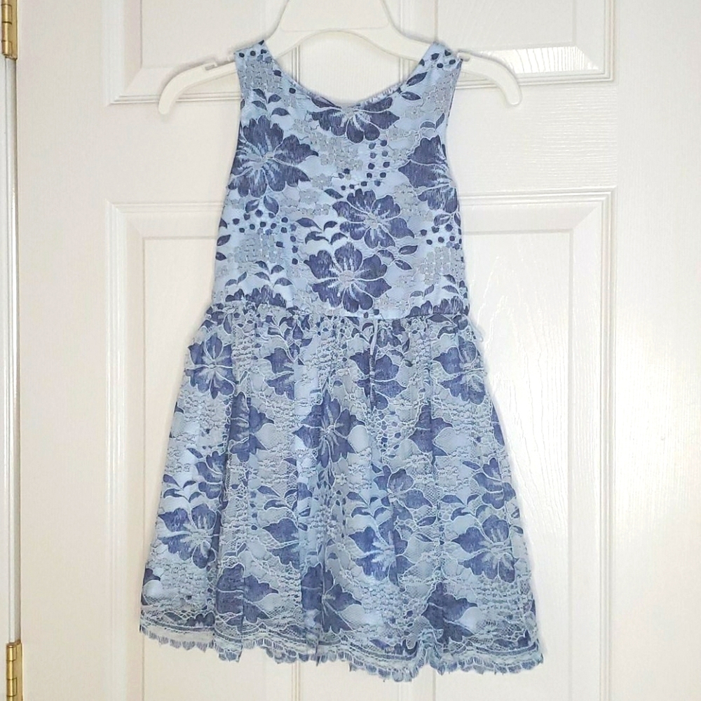 Girl's size 6 blue lace Dress